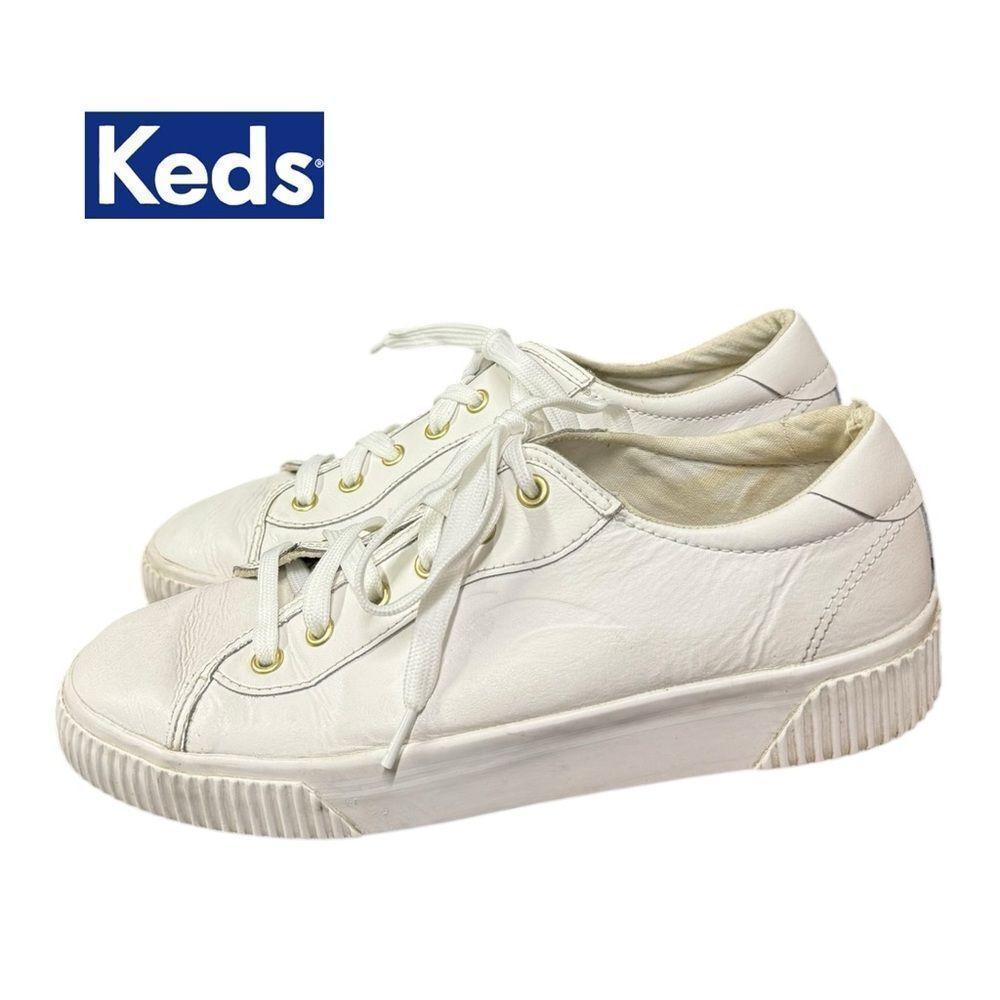 Keds Crew Kick White Leather Chunky WH64602 Women's Sneakers 10
